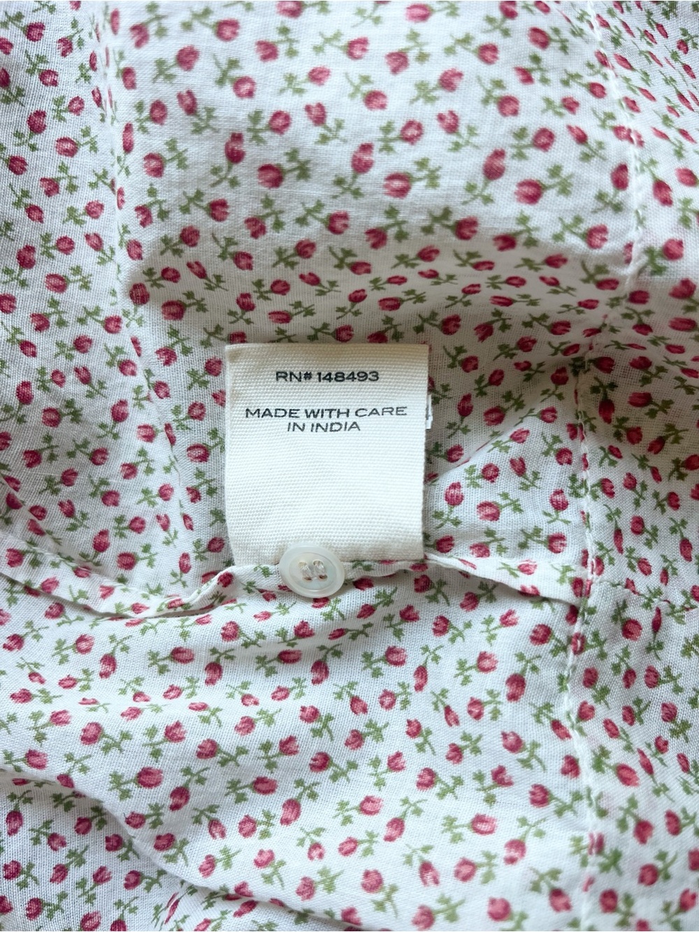 DOEN Stanton Berry Bisou Floral Cotton Button Down Belted Midi Dress Small - Picture 13 of 13